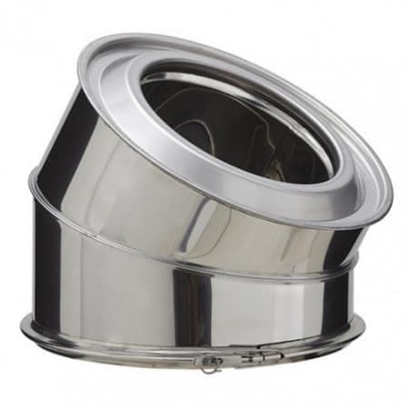 Coude de raccordement Poujoulat 30° EC 30°-150 I Inox Non Peint