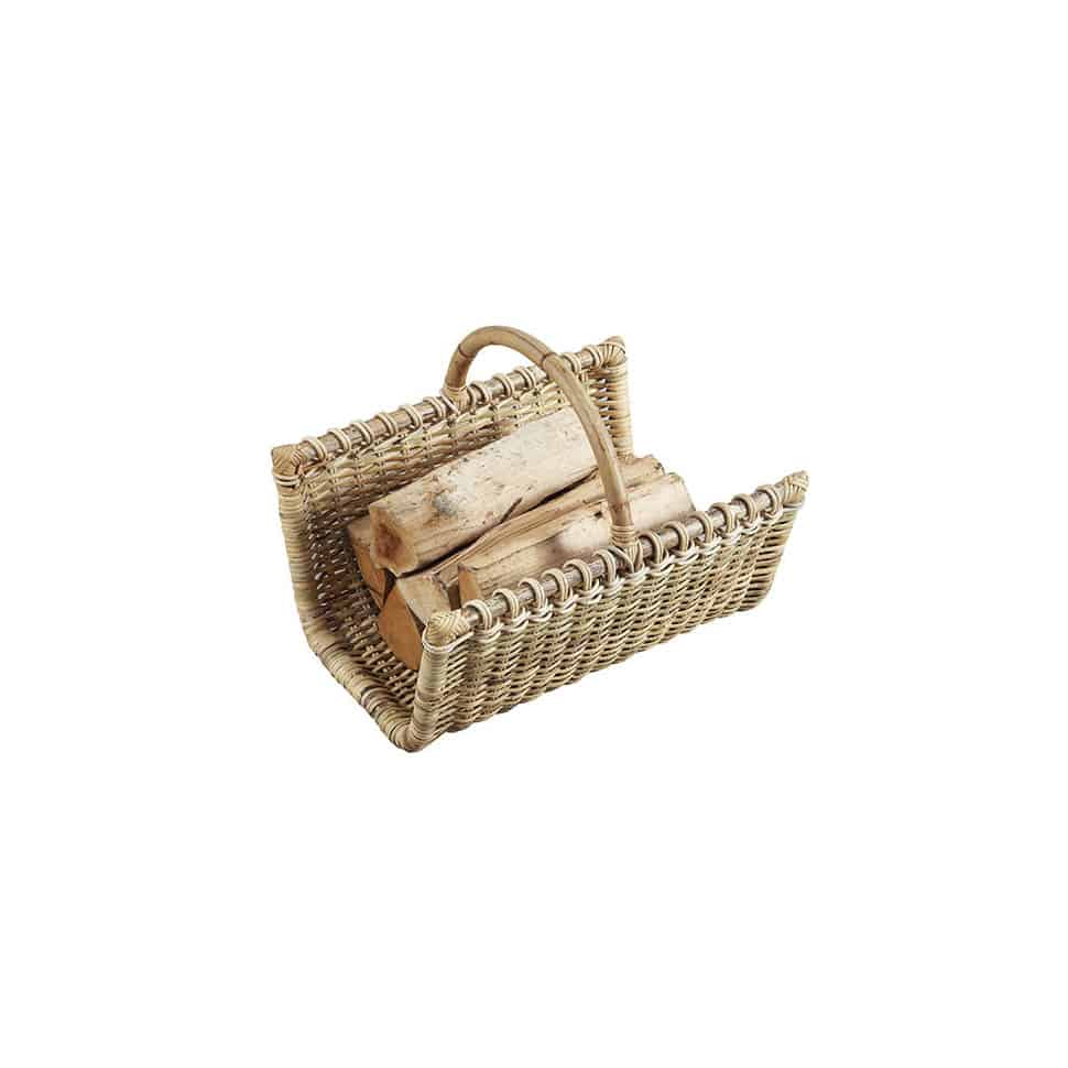 Panier en rotin pour bûches PANIER ROTIN B PANIER ROTIN PORTE BOIS