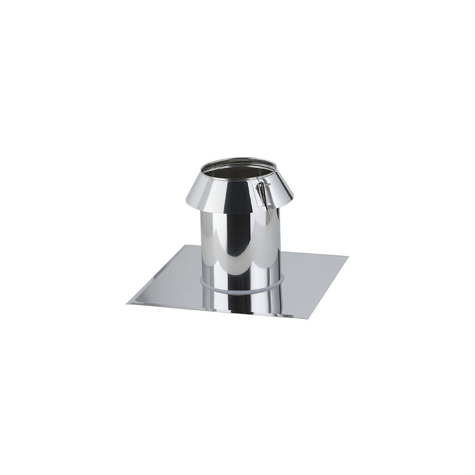 Solin inox toit plat avec collerette SIO 100 TZ Non Peint