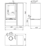 Poêle à bois FICUS SIDE STORE 7,5KW