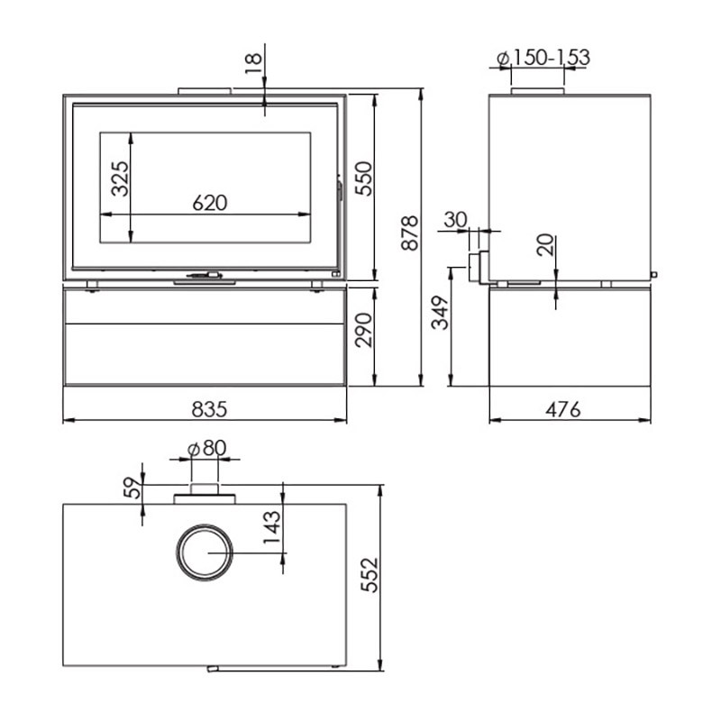 Poêle à bois QUERCUS STORE 7KW