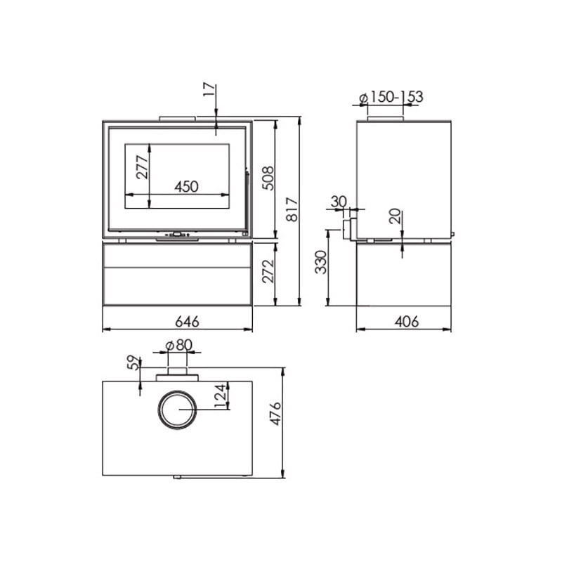 Poêle à bois WENGUÉ STORE 7KW