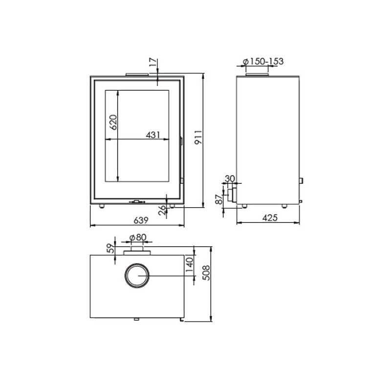 Poêle à bois SEQUOIA 8,7KW