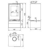 Poêle à bois FICUS STORE 7,5KW