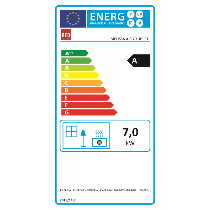 Poêle à granulés Melissa Air 7 XUP de 7 KW