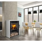 Poêle à bois ALEDO 7KW ceramique blanche 2