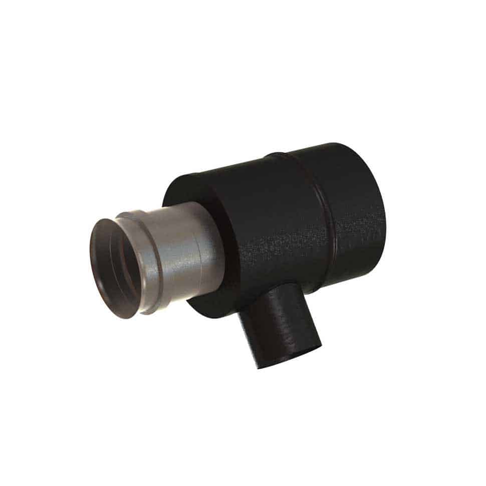 ADAPTATEUR PLA SUR PTR TE PIQUAGE PLA FEMELLE Ø100 RED Ø80 NOIR