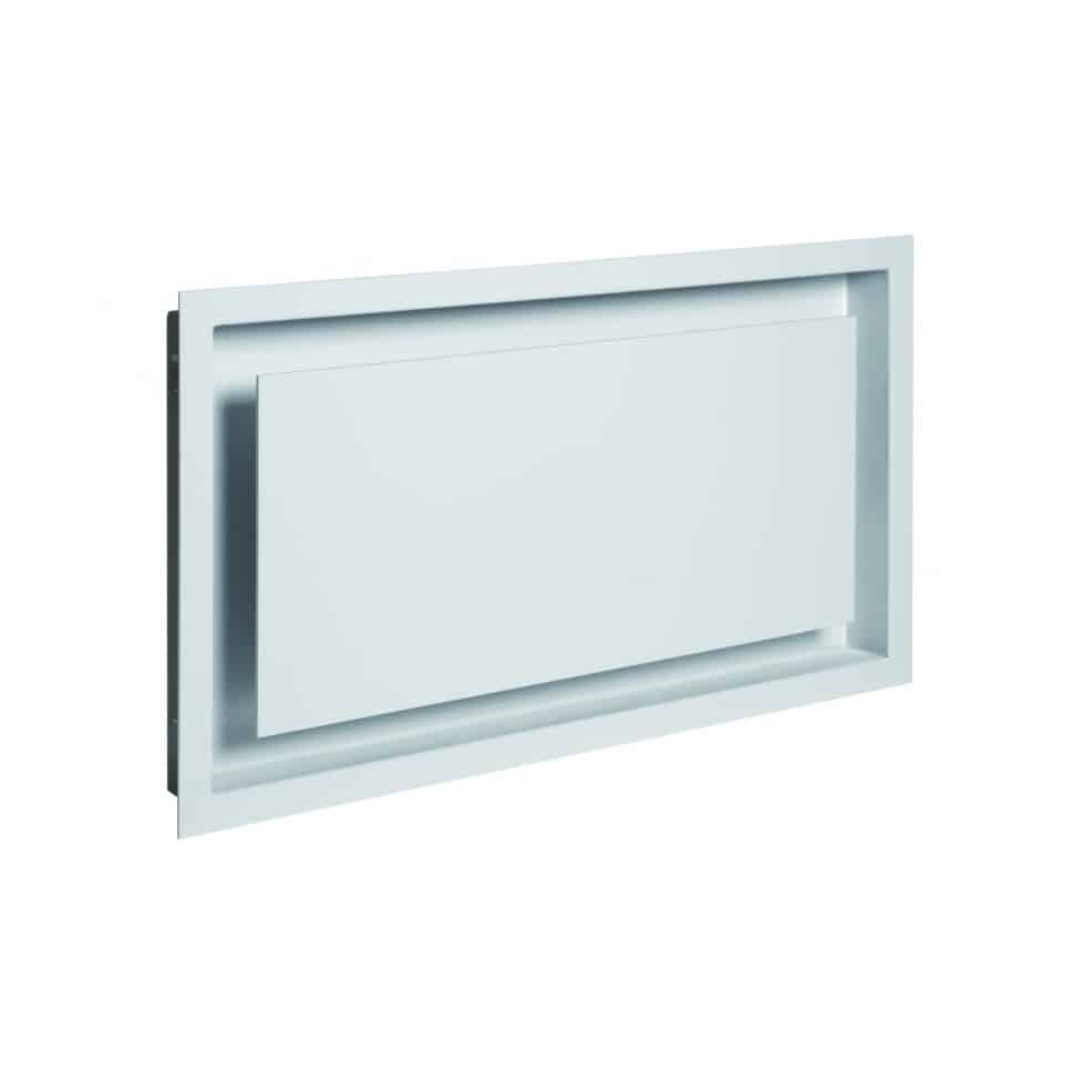 Grille de coffrage blanche AIR-02 440x250mm sur précadre