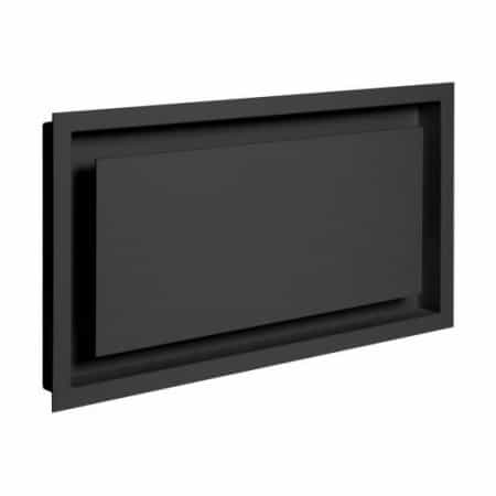 Grille de coffrage noire AIR-02 440x250mm sur précadre