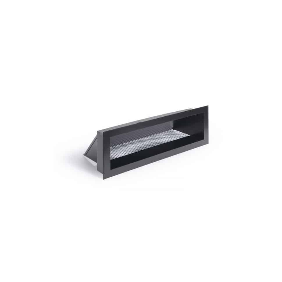 2 grilles de coffrage noires SOHO 370x130mm avec précadre